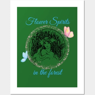 Flower spirits in the forest Posters and Art